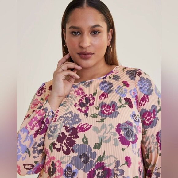 Addition  Elle Lotus Responsible, Pleat & Release Crepe Dress - Picture 3 of 8